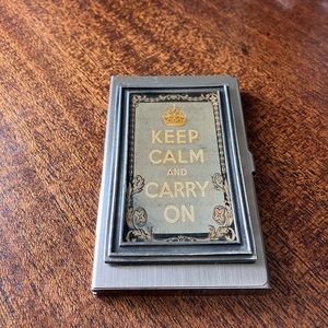 Keep Calm business card holder